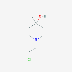 molecular formula C8H16ClNO B8284995 1-(2-Chloroethyl)4-methylpiperidin-4-ol 