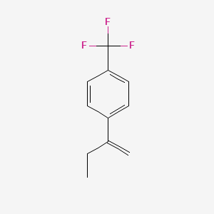 molecular formula C11H11F3 B8285006 Benzene, 1-(1-methylenepropyl)-4-(trifluoromethyl)- 