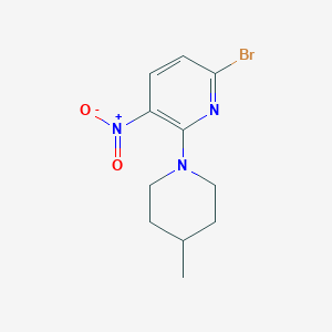 molecular formula C11H14BrN3O2 B8285131 6'-Bromo-4-methyl-3'-nitro-3,4,5,6-tetrahydro-2H-[1,2']bipyridinyl 