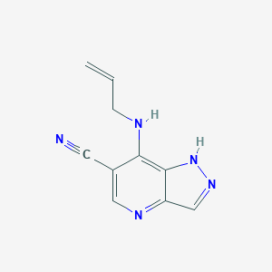 molecular formula C10H9N5 B8285139 7-allylamino-6-cyano-1H-pyrazolo[4,3-b]pyridine 