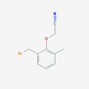 molecular formula C10H10BrNO B8285159 2-Cyanomethoxy-3-methylbenzyl bromide 