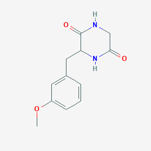 molecular formula C12H14N2O3 B8285183 3-(3-Methoxybenzyl)-2,5-piperazinedione 