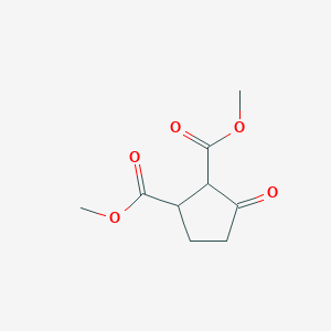 molecular formula C9H12O5 B8285249 2,3-Bis(methoxycarbonyl)cyclopentanone CAS No. 33797-40-9