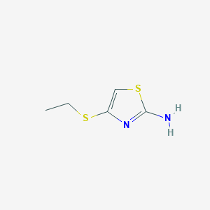 molecular formula C5H8N2S2 B8285301 4-Ethylsulfanyl-thiazol-2-ylamine 