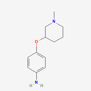 molecular formula C12H18N2O B8285362 4-(1-Methyl-3-piperidyloxy)phenylamine CAS No. 358789-74-9