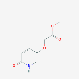 molecular formula C9H11NO4 B8285382 (6-Hydroxy-pyridin-3-yloxy)-acetic acid ethyl ester 