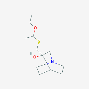 3-Hydroxy-3-[(1-ethoxyethyl)mercaptomethyl]quinuclidine