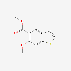 molecular formula C11H10O3S B8285438 Methyl 6-methoxybenzo[b]thiophene-5-carboxylate 