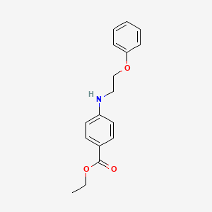 molecular formula C17H19NO3 B8285452 Ethyl p-(2-phenoxyethylamino)-benzoate 