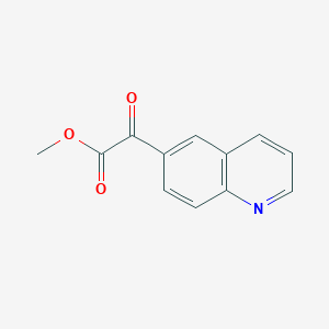 molecular formula C12H9NO3 B8285473 Oxo-quinolin-6-yl-acetic acid methyl ester 