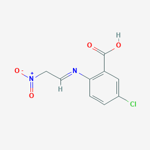 molecular formula C9H7ClN2O4 B8285481 5-Chloro-2-(2-nitroethylideneamino)benzoic acid 