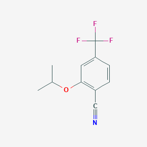 molecular formula C11H10F3NO B8285502 2-Isopropoxy-4-(trifluoromethyl)benzonitrile 