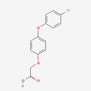 molecular formula C14H11ClO4 B8285559 4-(4-Chlorophenoxy)-phenoxy-acetic acid 