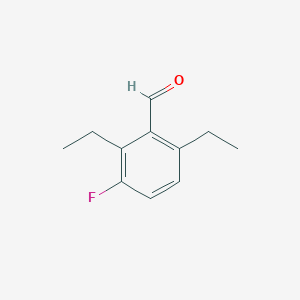 molecular formula C11H13FO B8285573 2,6-Diethyl-3-fluoro-benzaldehyde 