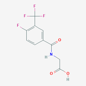 molecular formula C10H7F4NO3 B8285592 (4-Fluoro-3-trifluoromethyl-benzoylamino)-acetic acid 