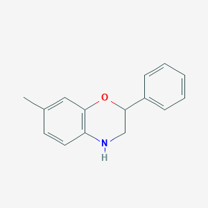 molecular formula C15H15NO B8285624 7-methyl-2-phenyl-3,4-dihydro-2H-benzo[1,4]oxazine 