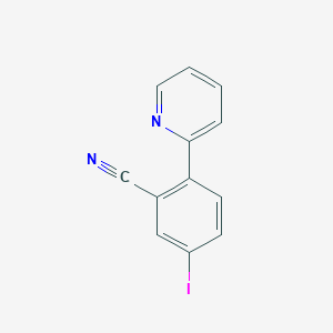 molecular formula C12H7IN2 B8285652 5-Iodo-2-pyridin-2-ylbenzonitrile 