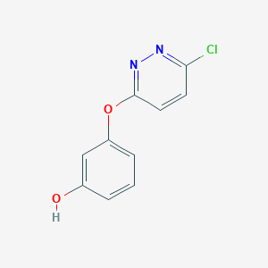 molecular formula C10H7ClN2O2 B8285670 3-Chloro-6-(3-hydroxyphenoxy)pyridazine 