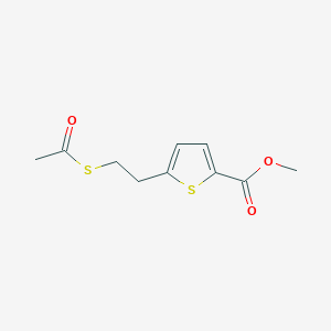 molecular formula C10H12O3S2 B8285691 Methyl 5-[2-(acetylthio)ethyl]thiophene-2-carboxylate 