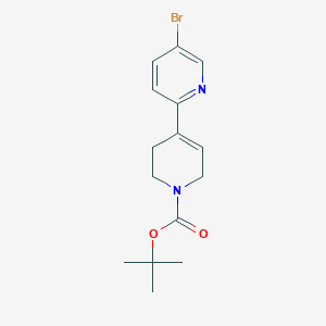 molecular formula C15H19BrN2O2 B8285715 4-(5-Bromopyridin-2-yl)-1,2,3,6-tetrahydropyridine-1-carboxylic acid tert-butyl ester 