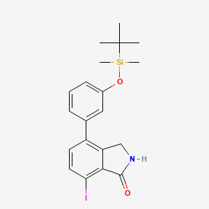 molecular formula C20H24INO2Si B8285730 7-Iodo-4-(3-tert-butyldimethylsilyloxyphenyl)isoindolinone 