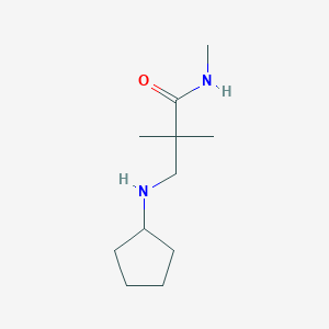 molecular formula C11H22N2O B8285740 3-(cyclopentylamino)-N,2,2-trimethyl-propanamide 