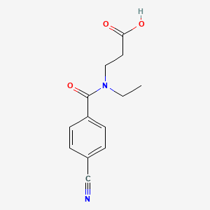 molecular formula C13H14N2O3 B8285845 Ethyl N-(4-Cyano-benzoyl)-beta-alanine 