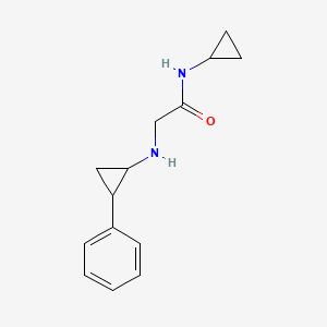 molecular formula C14H18N2O B8285850 N-cyclopropyl-2-[(2-phenylcyclopropyl)amino]acetamide 