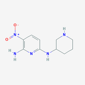 molecular formula C10H15N5O2 B8285854 3-nitro-6-N-piperidin-3-ylpyridine-2,6-diamine 