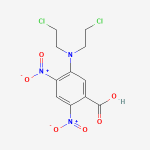 molecular formula C11H11Cl2N3O6 B8285857 5-[Bis(2-chloroethyl)amino]-2,4-dinitrobenzoic acid 