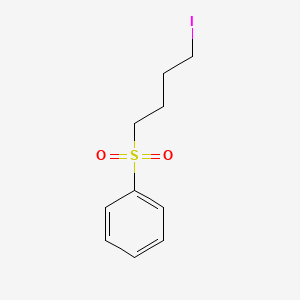 molecular formula C10H13IO2S B8285873 (4-Iodobutane-1-sulfonyl)-benzene 