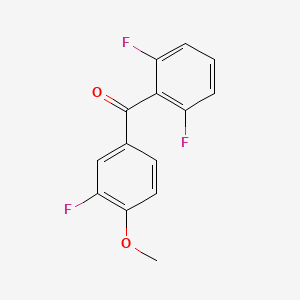 molecular formula C14H9F3O2 B8285881 (2,6-Difluoro-phenyl)-(3-fluoro-4-methoxy-phenyl)-methanone 