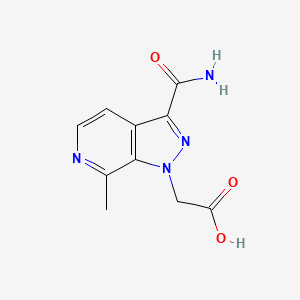 molecular formula C10H10N4O3 B8285887 (3-Carbamoyl-7-methyl-pyrazolo[3,4-c]pyridin-1-yl)-acetic acid 