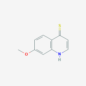 molecular formula C10H9NOS B8285920 7-Methoxyquinoline-4(1H)-thione 