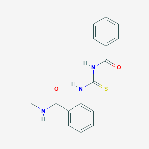 molecular formula C16H15N3O2S B8285932 2-[[(Benzoylamino)thioxomethyl]amino]-N-methylbenzamide 