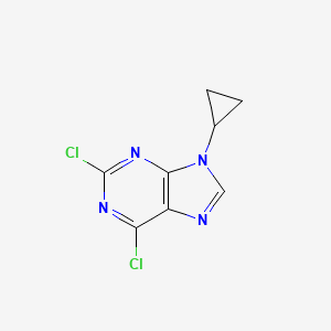 molecular formula C8H6Cl2N4 B8285936 2,6-Dichloro-9-cyclopropylpurine 