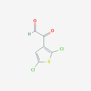molecular formula C6H2Cl2O2S B8285979 2,5-Dichloro-alpha-oxo-3-thiopheneacetaldehyde 