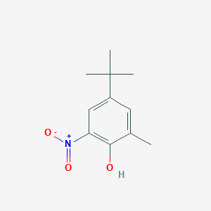 molecular formula C11H15NO3 B8286022 4-tert-Butyl-2-methyl-6-nitro-phenol 