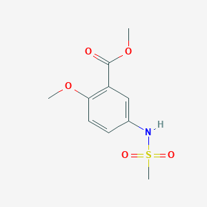 molecular formula C10H13NO5S B8286044 Methyl 2-methoxy-5-methanesulfonamidobenzoate 