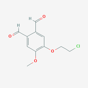 molecular formula C11H11ClO4 B8286130 4-(2-Chloroethoxy)-5-methoxyphthalaldehyde 