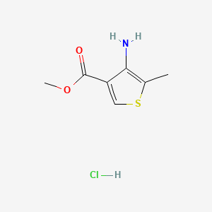 molecular formula C7H10ClNO2S B8286146 Methyl 4-amino-5-methylthiophene-3-carboxylate hydrochloride 