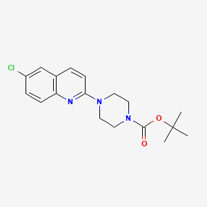 molecular formula C18H22ClN3O2 B8286148 Tert-butyl 4-(6-chloroquinolin-2-yl)piperazine-1-carboxylate CAS No. 890709-18-9
