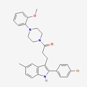 1H-Indole, 2-(4-bromophenyl)-3-[3-[4-(2-methoxyphenyl)-1-piperazinyl]-3-oxopropyl]-5-methyl-