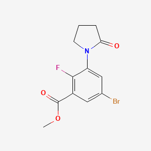 molecular formula C12H11BrFNO3 B8286170 Methyl 5-bromo-2-fluoro-3-(2-oxo-1-pyrrolidinyl)benzoate 