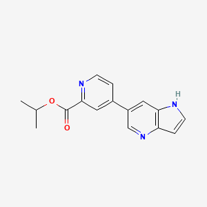 molecular formula C16H15N3O2 B8286188 isopropyl 4-(1H-pyrrolo[3,2-b]pyridin-6-yl)picolinate 