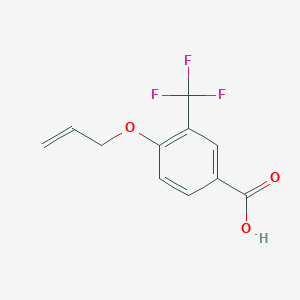 molecular formula C11H9F3O3 B8286211 Benzoic acid, 4-(2-propen-1-yloxy)-3-(trifluoromethyl)- 