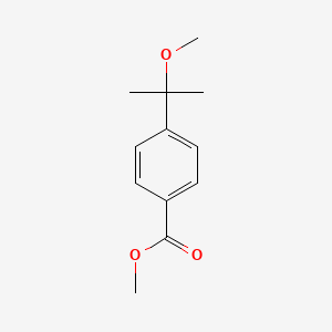 molecular formula C12H16O3 B8286215 4-(1-Methoxy-1-methyl-ethyl)-benzoic acid methyl ester 