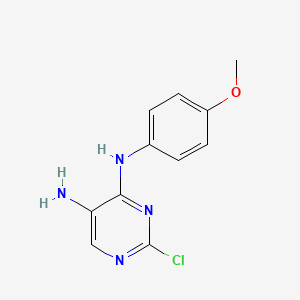 molecular formula C11H11ClN4O B8286247 2-chloro-N4-(4-methoxy-phenyl)-pyrimidine-4,5-diamine 