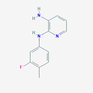 molecular formula C12H12FN3 B8286255 N2-(3-Fluoro-4-methylphenyl)pyridine-2,3-diamine 
