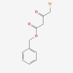 molecular formula C11H11BrO3 B8286273 4-Bromoacetoacetic acid benzyl ester 